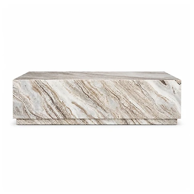 Pre - sale Only : Matteo Solid Pink Marble Rectangular Coffee Table