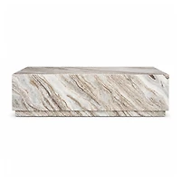 Pre - sale Only : Matteo Solid Pink Marble Rectangular Coffee Table