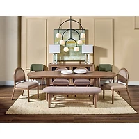 Amara Upholstered Arc Back Dining Chair – Claystone