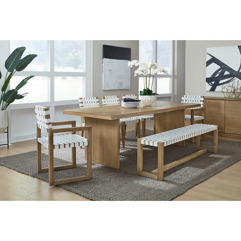One Live Edge Dining Table – White Oak