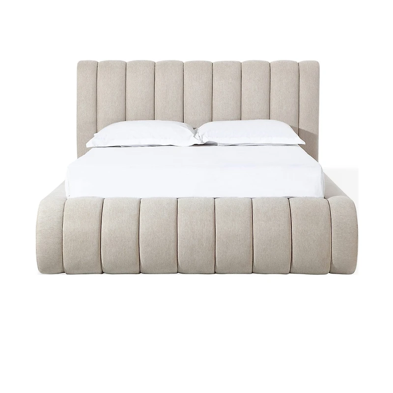Silla Upholstered Bed with Tall Headboard Sandy Chenille