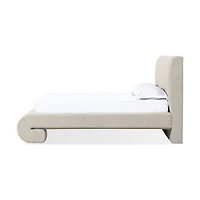 Silla Upholstered Bed with Tall Headboard Sandy Chenille