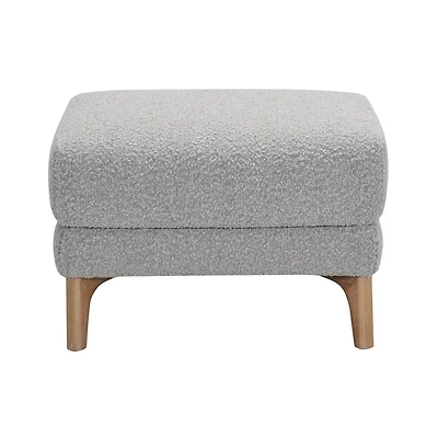 Molly Boucle Ottoman - Grey