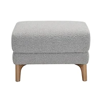Molly Boucle Ottoman - Grey