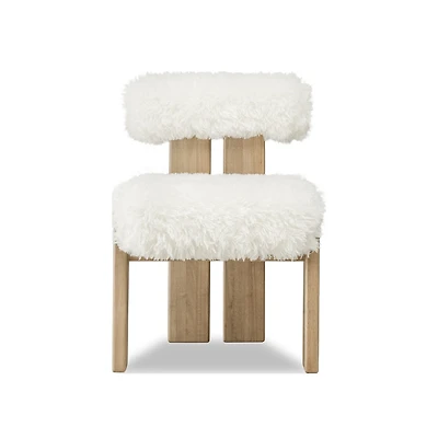 Nelly Sheepskin/Lioness Dining Accent Chair