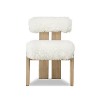 Nelly Sheepskin/Lioness Dining Accent Chair