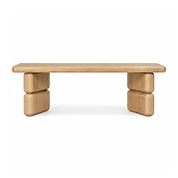 Nelly Acacia Wood Dining Bench in Lioness Finish