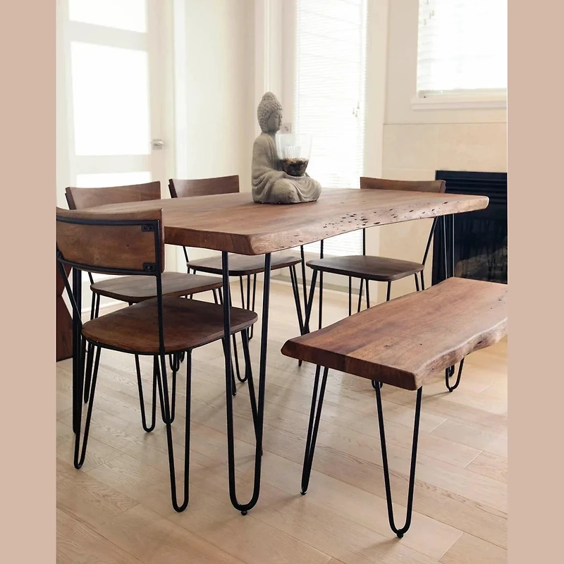 Organic Dining Table – Matte Brown