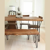 Organic Dining Table – Matte Brown