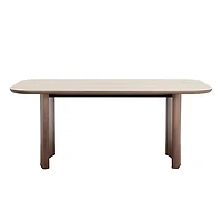 Kendo Dining Table with Travertine Ceramic Top