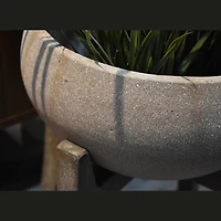 Patio Large Standing Urn - Brown Stone