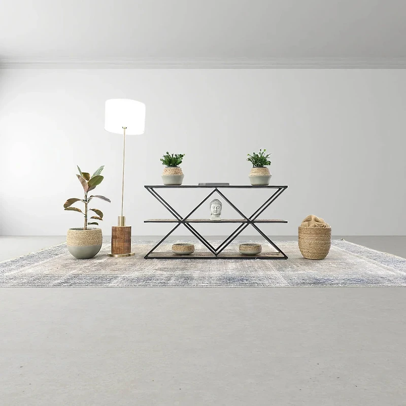 Nature Milk Jug Grass and Concrete Pot