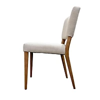 Luella Dining Chair - Sandy Beige/Cool Brown Legs