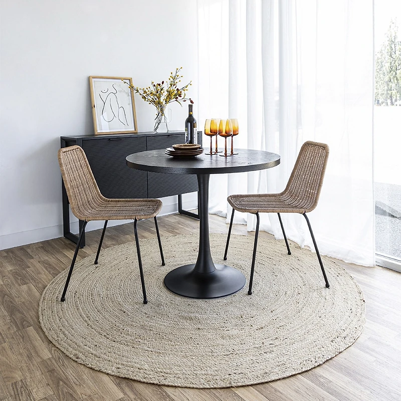 Surface Pedestal Dining Table - Black