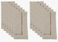Hemstitched Border Napkin Taupe