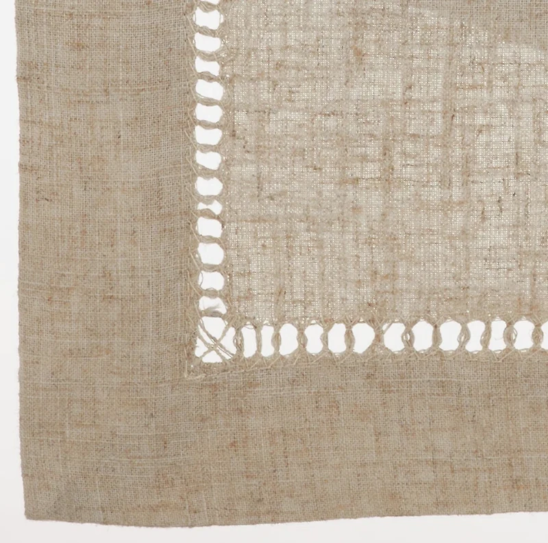 Hemstitched Border Napkin Taupe