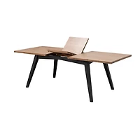 Frodo Extension Dining Table - Sundried Wheat - Matte Black
