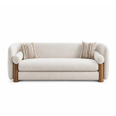 Veena Modern Upholstered Sofa with Pine Wood Frame