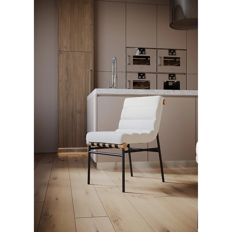 Maru Boucle' Fabric Dining Chair