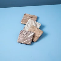 Waterfall Marble Square Coasters - Set of 4