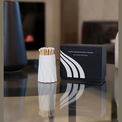 White Concrete Safety Match Set [x1]