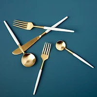 White & Gold Flatware