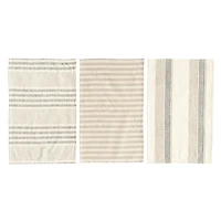 Woven Cotton Striped Tea Towels - Set of 3