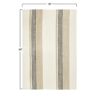 Woven Cotton Striped Tea Towels - Set of 3