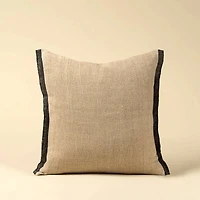 20x20 Selvage Linen Pillow, Charcoal