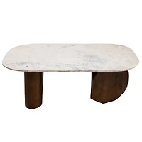 Abelone Coffee Table with Marble Top