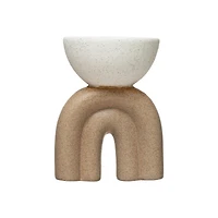 Two-Tone Stoneware Incense Burner - Speckled Glaze