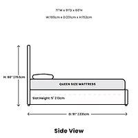 Aino Queen Bed - Off White