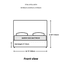 Aino Queen Bed - Off White