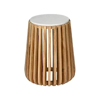 Alder Round Marble End Table Natural