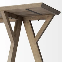 Jennings Rectangular Brown Wood Console Table