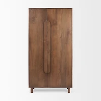 Astrid Medium Brown Solid Wood Armoire