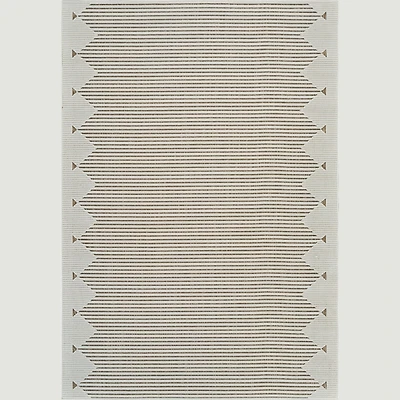 Aurora Beige Tribal Stripe Rug – 5 x 7'