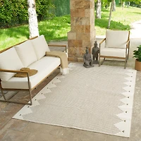 Aurora Beige Tribal Stripe Rug – 5 x 7'