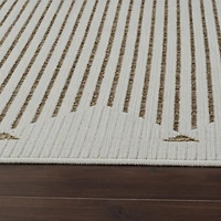 Aurora Beige Tribal Stripe Rug – 5 x 7'