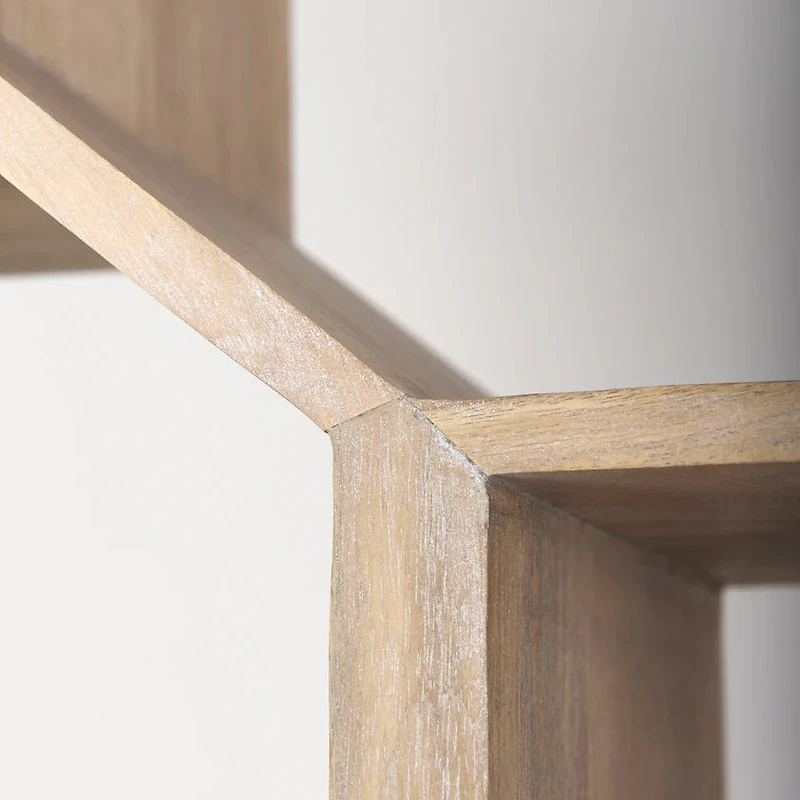 Traro Blonde Wooden Compartment Shelving Unit
