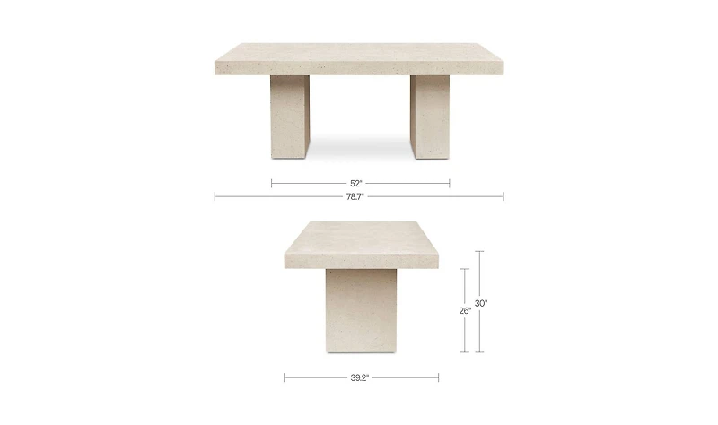 Antonius Outdoor Dining Table Terrazzo