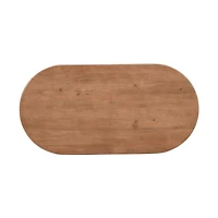 Breck 84" Double Pedestal Dining Table – Natural Oak