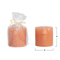 Unscented Face Pillar Candle