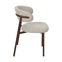 Malin Upholstered Dining Chair with Walnut Metal Legs