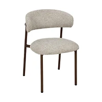 Malin Upholstered Dining Chair with Walnut Metal Legs