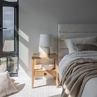 Justin Double Storage Bed Tall - Cream