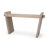 Elaine III Brown Wood Angled Leg Console Table