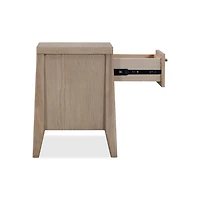 Nettie One Drawer One Shelf Ash Wood Nightstand in Ginger
