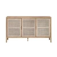 Rattan 3 Door Sideboard - Natural