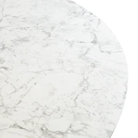 Elskede Round Extendable Dining Table - Faux Marble